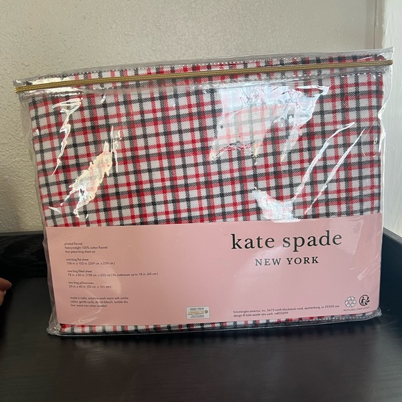 kate spade Bedding Kate Spade King Size Flannel Striped Printed